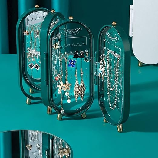Foldable Jewellery Box with Mirror | Portable Organizer