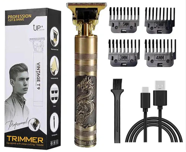 T9 Vintage Hair & Beard Trimmer | Professional Cordless Grooming Kit for Men