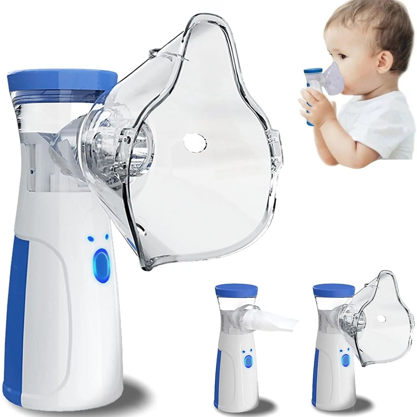 Mini Mesh Portable Nebulizer | USB Rechargeable Ultrasonic Inhaler for Adults & Kids