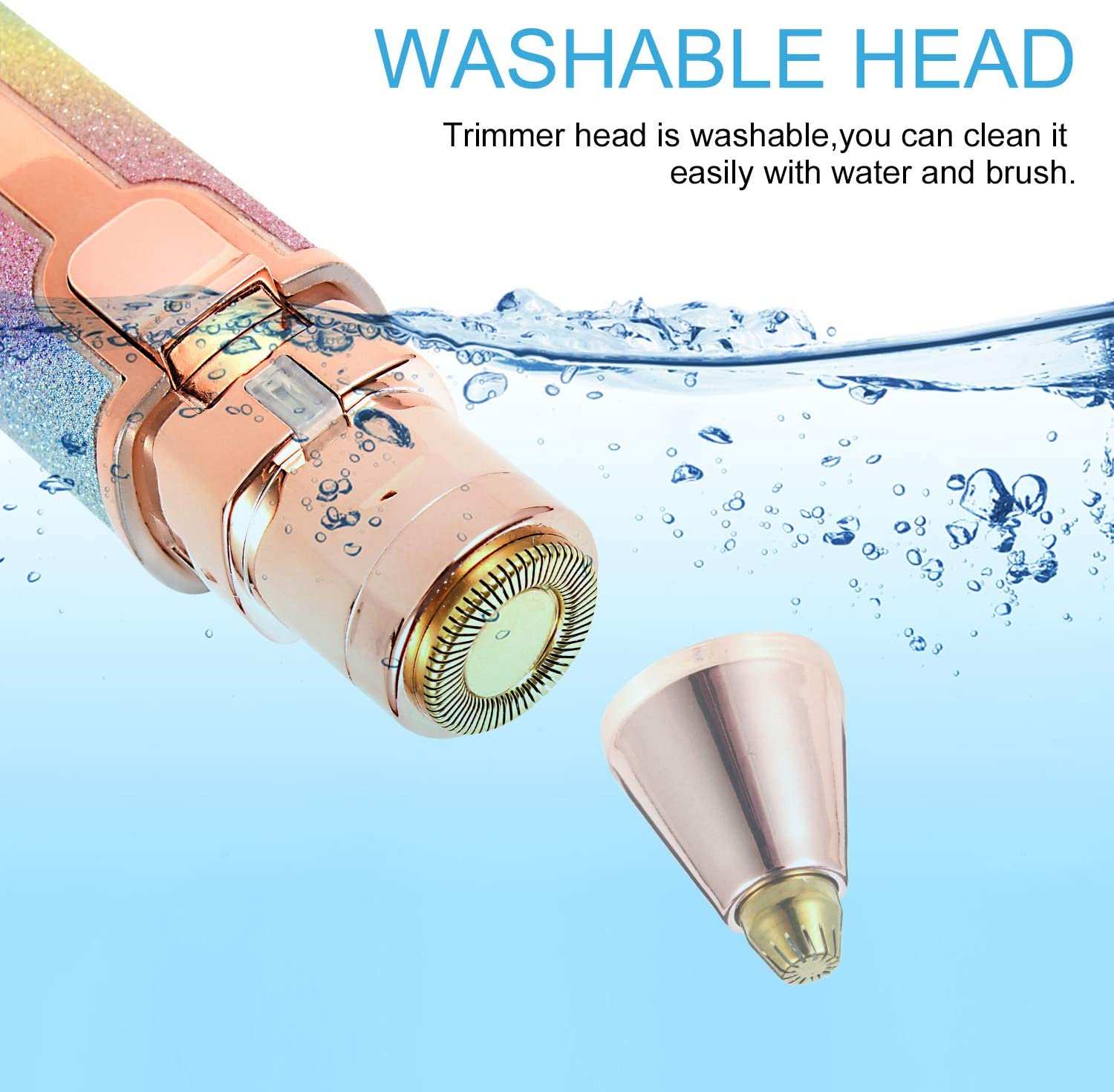 Eyebrow Trimmer | 2-in-1 Painless Brow & Facial Hair Remover – Rechargeable