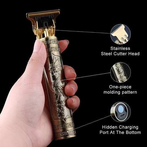T9 Vintage Hair & Beard Trimmer | Professional Cordless Grooming Kit for Men
