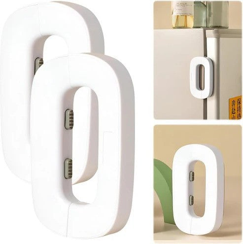 Child Safety Refrigerator Lock | Self-Adhesive Double Button